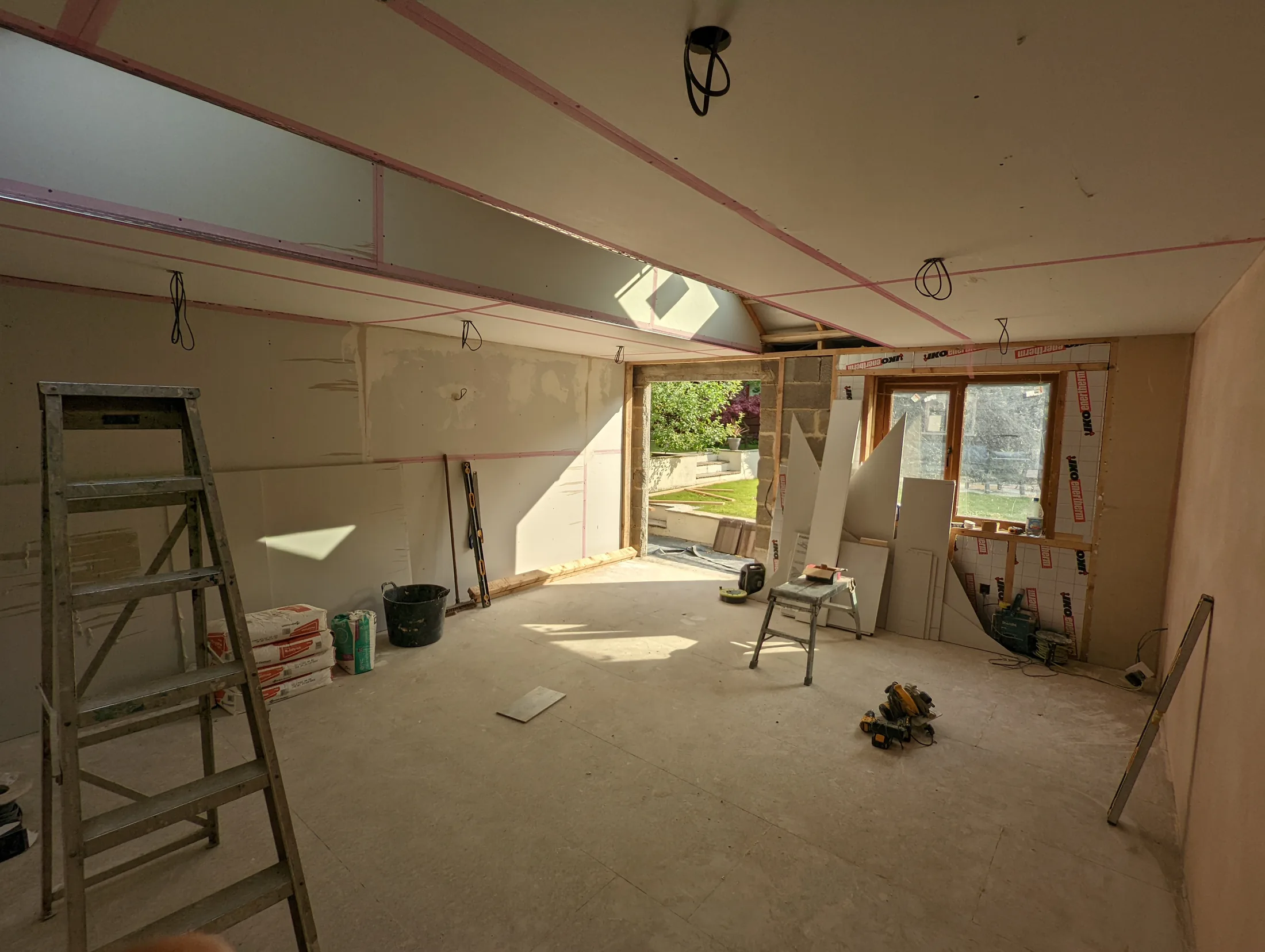 Garage conversion during construction